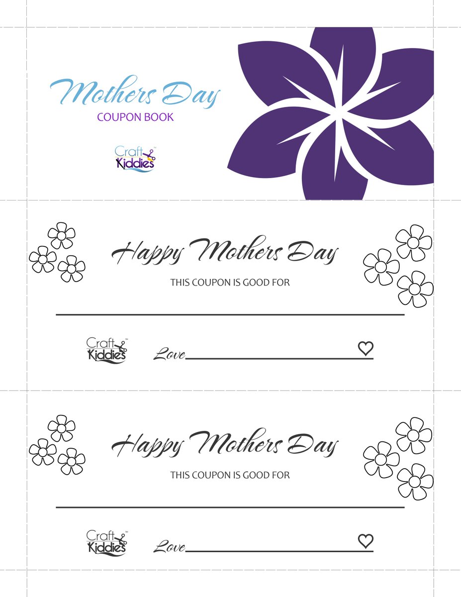 Printable Mother’s Day Coupon Book 
#mothersday #CraftKiddies

craftkiddies.com/2018/05/printa…