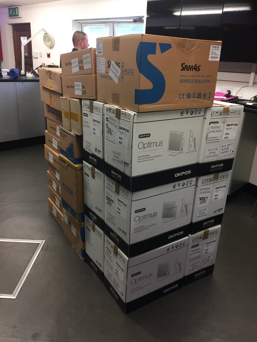 AlphaEPOS's tweet photo. Another delivery of EPOS equipment today should keep us busy for a few days #AlphaEPOS #Donegal #EPOS https://t.co/jCeqLA1TBX