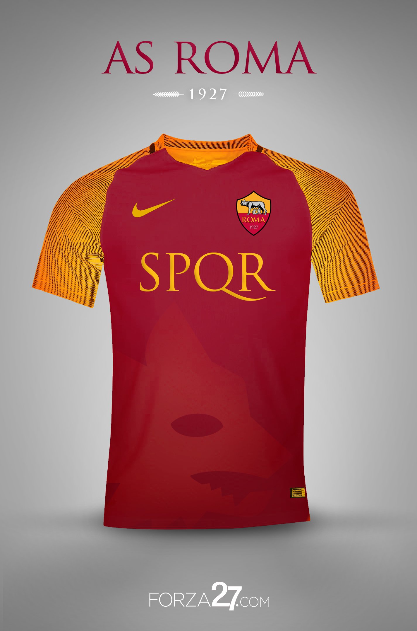 AS Roma Español on Twitter: "@Nike @Forza27_RS No. 3: Concepto de camiseta la diseñado Forza27 https://t.co/MRnLCziRHN" / Twitter