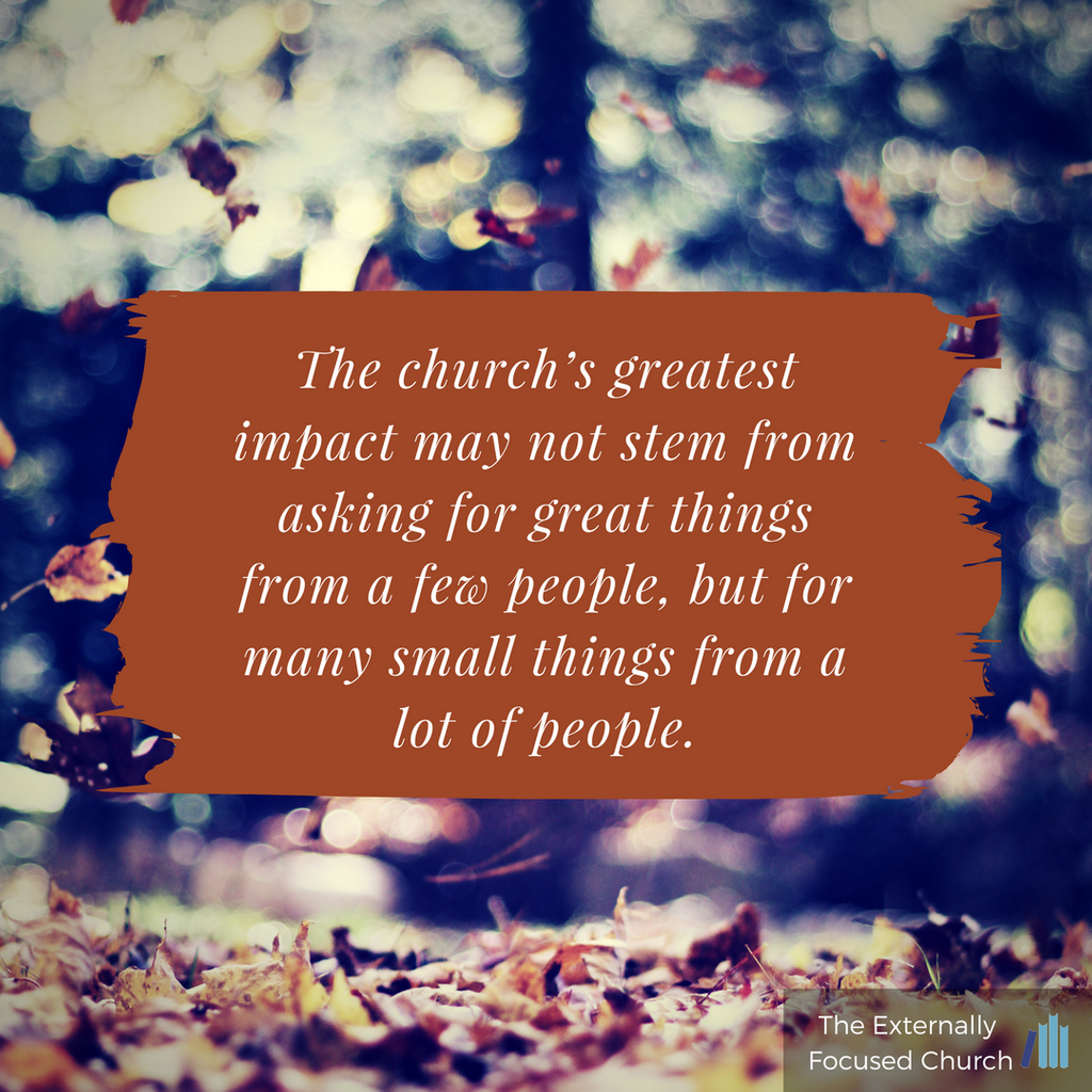 davejfred's tweet photo. "Many good-hearted people in your church would love to serve...but they lack a mechanism to turn desire into action. They need to know how many are needed, when they are needed, and how long they will be needed. Service only happens when inclination meets opportunity." https://t.co/16HCvEg9eF