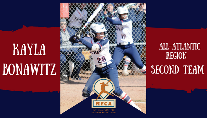 Congratulations to Kayla Bonzawitz for receiving 2018 NFCA All-Atlantic Region Second Team honors for her work at second base!