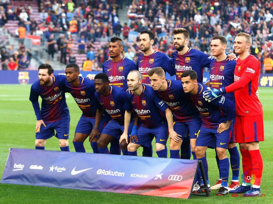 Great night of football ⚽️🔵🔴 #ForçaBarça #FCB