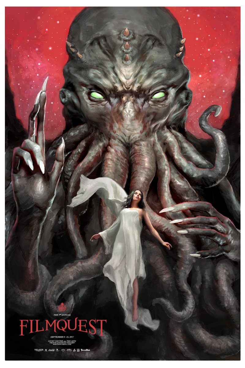 Congrats to @kariartwork (Kari Christensen) for his Chelsey Award nominaton for Best Product Illustration for his 'Call of Cthulhu' piece commissioned for @filmquest. He's one of 6 finalists that include @RealGDT 'The Shape of Water' and other great work! #art #filmfest #Cthulhu