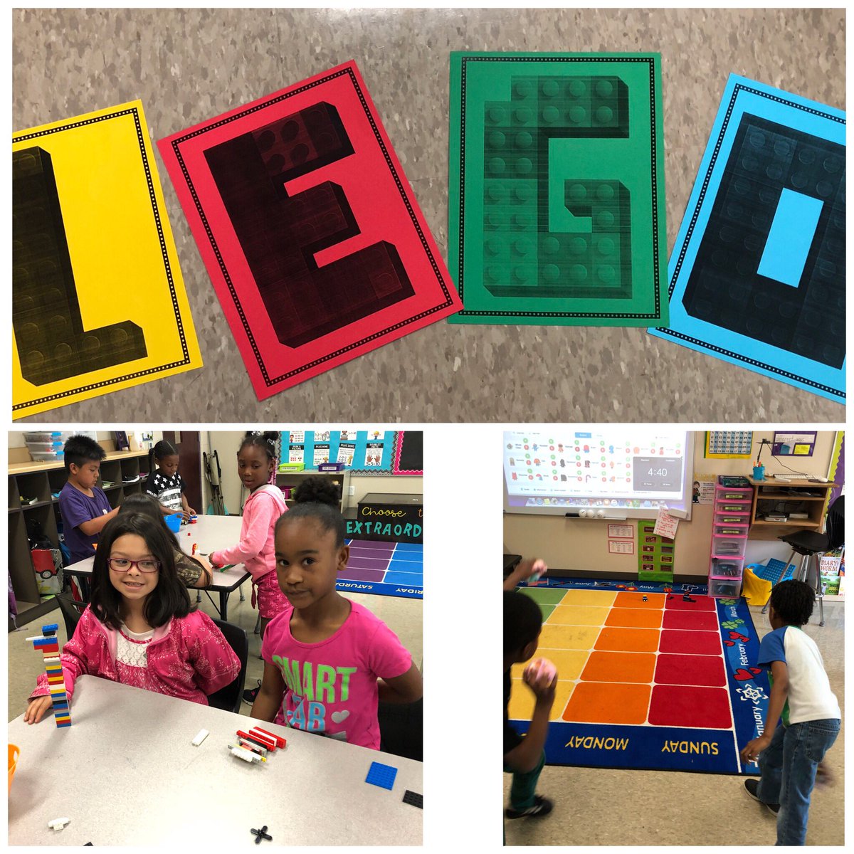 BrightDishman's tweet photo. The LEGO Games were so much fun today! Creating and continuing patterns, measuring towers, one handed building, and fine motor clean-up with clothespins was a BLAST! #ExcellenceIsWorthTheEffort #bgpurples https://t.co/qeTytlHAEp