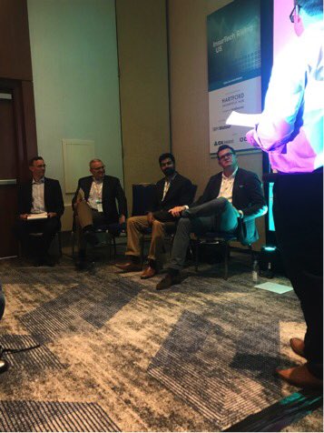 HamiltonInsures's tweet photo. “Our team is becoming more diverse, both in background and in skillset,” affirms Hamilton Re Head of Specialty Reinsurance, Richard Sammons, supporting the industry as cool and attractive to top talent during a panel @InsurTechRising #InsurTechUSA https://t.co/Ah13HxR6il