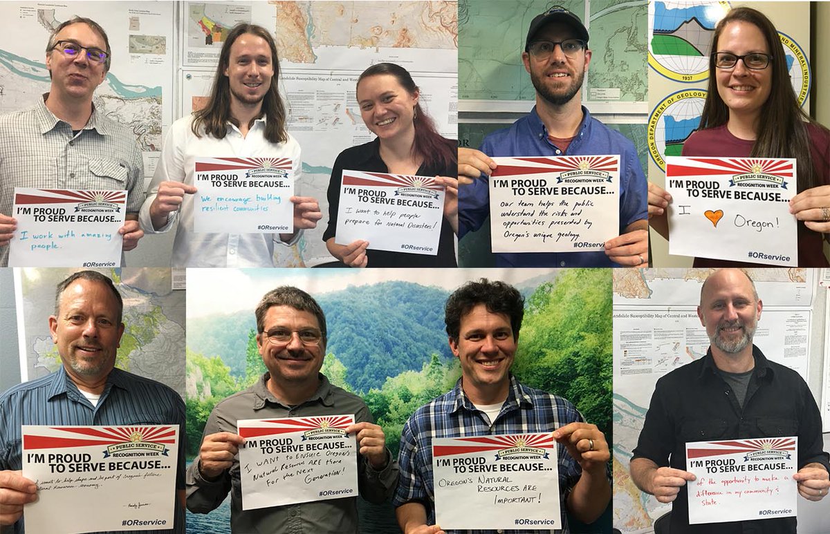 🌟Three cheers for the DOGAMI team on State Employee Recognition Day!  #ORService #PSRW #GeologyRocks #ProudToServe 🌟