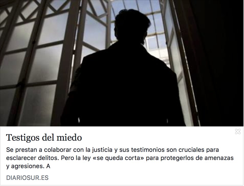 abogadoslex's tweet photo. Entrevista y colaboración de nuestra abogada, Noelia Vázquez Gómez,  en el reportaje realizado por Susana Zamora, de Grupo Vocento, sobre la figura del Testigo Protegido, su regulación legal y la práctica legal con esta figura.
https://t.co/uoSwuveT8s https://t.co/GOQ3geaSCW