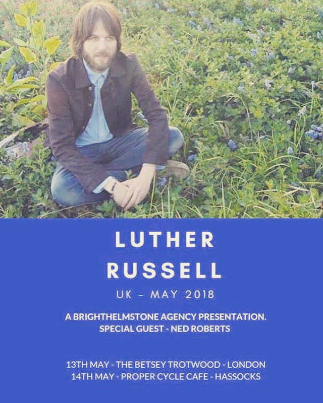 Ned Roberts (@nedrobertsmusic) on Twitter photo 2 shows supporting @LutherRussell before I head into studio with the man and record a new album! 13th May at The Betsey Trotwood, 14th May at <a href="/propercycling/">Proper Cycling</a> in Hassocks 2 shows supporting @LutherRussell before I head into studio with the man and record a new album! 13th May at The Betsey Trotwood, 14th May at <a href="/propercycling/">Proper Cycling</a> in Hassocks
