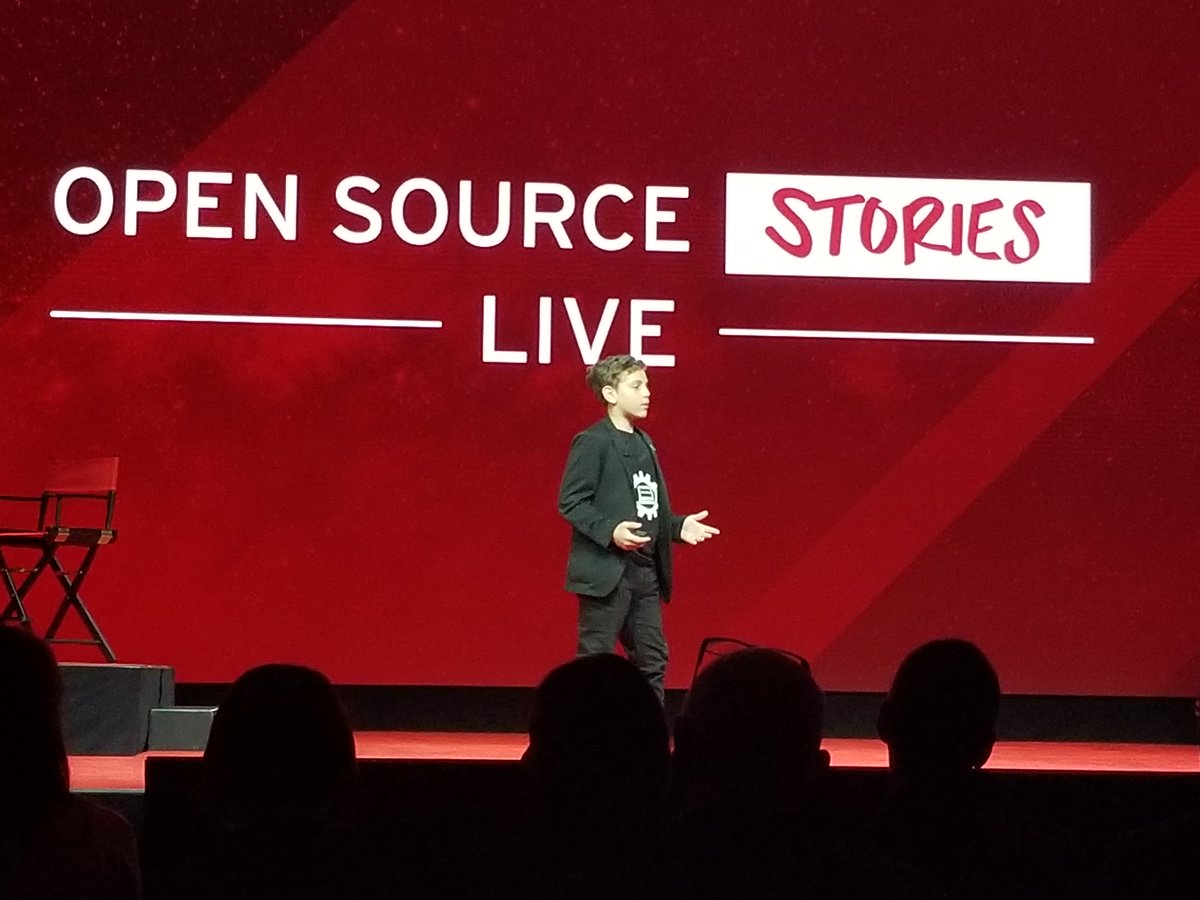 If you take nothing else from @hackerfemo's keynote--and there's *a lot* to take away--then heed his call to support young #coders. He says he's proof that it works and we wholeheartedly agree. #RHSummit