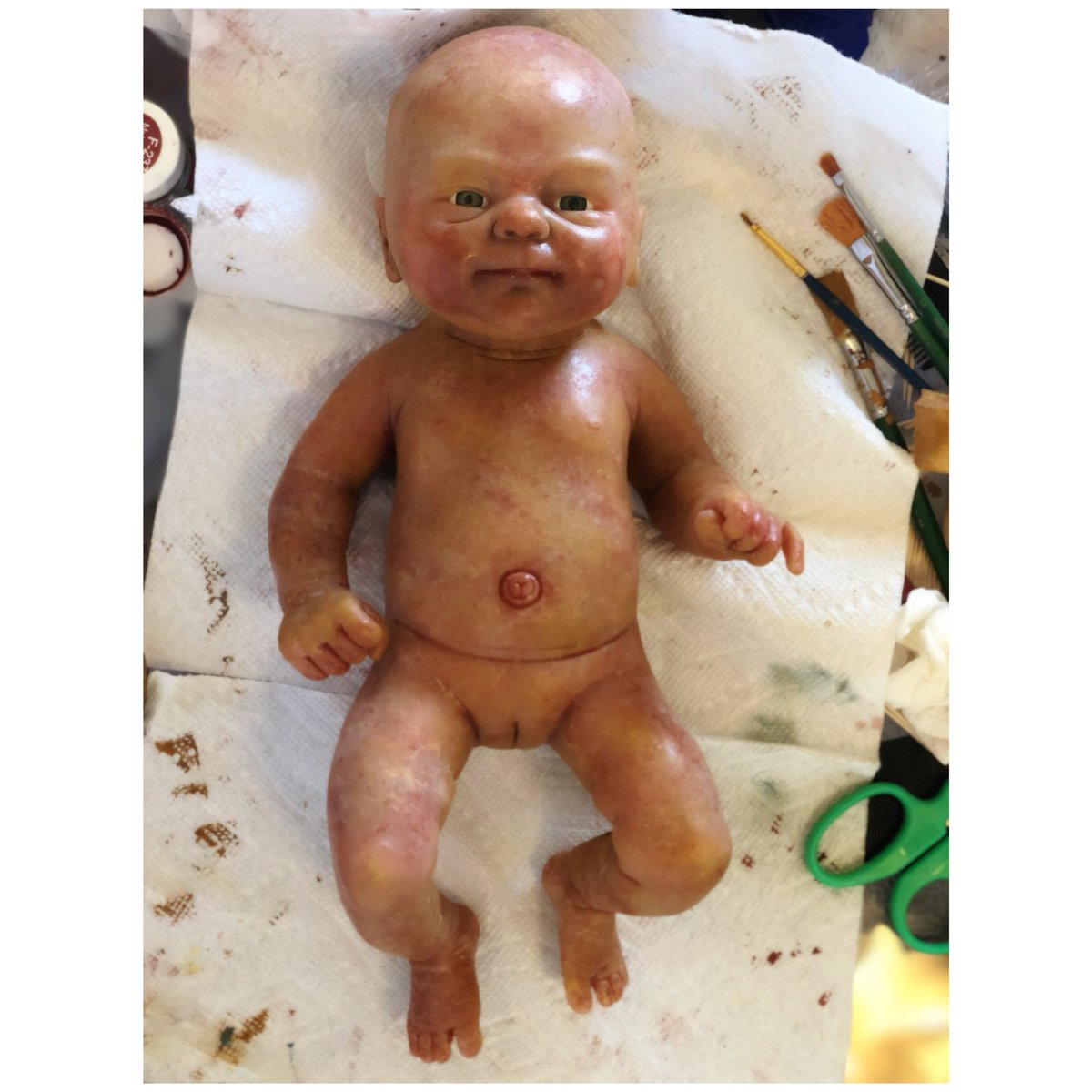 GirllandS's tweet photo. Silicone Reborn Baby Doll.
She will be available for sale on eBay, etsy, and amazon soon. Girlland’s Reborns (Reborns Like Omgish!)😜 https://t.co/7tLviGyPkx I just added more blush, midtones, highlights, base color, medium shadows, creases, veins, thin skin, palms, etc. https://t.co/PnaG01TahD