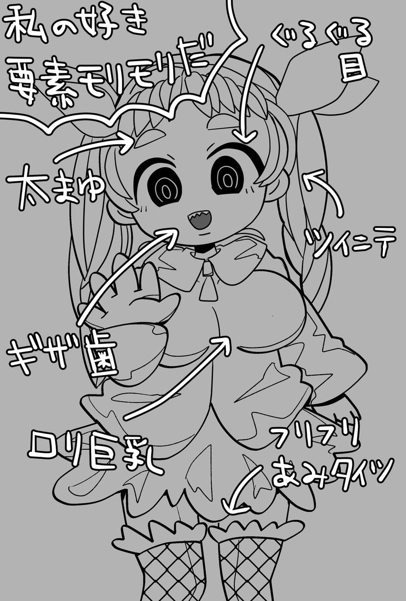 私の好き要素モリモリのうちの娘完成～😆名前募集中です‼️

#オリキャラ 