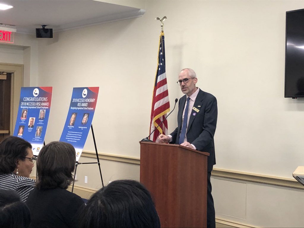 NEArESPect's tweet photo. “No, you can’t see Russia from Alaska, but you can see amazing educators like paraeducator @sherry_esp .” - @ParkerAlaska #RISEAward2018 https://t.co/yTS7sq4mwI