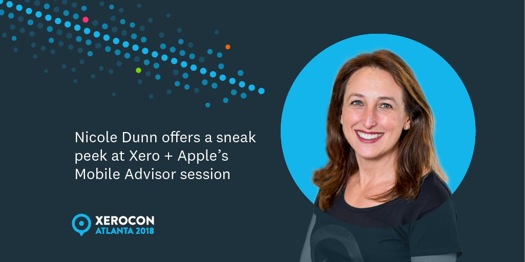 nicolejdunn's tweet photo. There’s plenty to learn 🎓 at #Xerocon Atlanta. Check out 👀 my blog ✍🏻 about the upcoming @Xero + Apple: The Mobile Advisor session at Xerocon. ➡️ https://t.co/gO8OMCbLzu https://t.co/Z7bxE9skx9