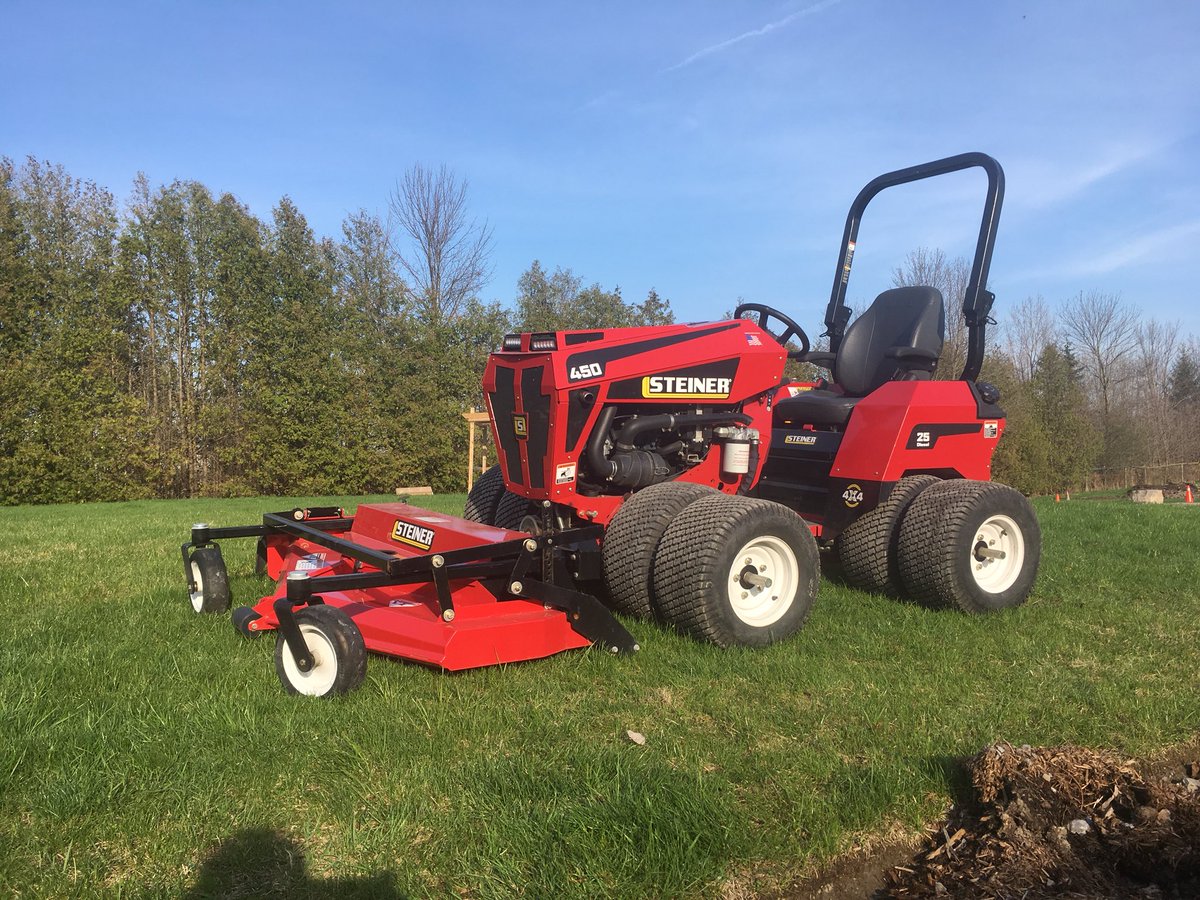 Couldn’t ask for a better day to demo a <a href="/SteinerTurf/">Steiner Turf</a>. Spring is here, and this unit is ready to mow! #steiner #MakeLongGrassShort