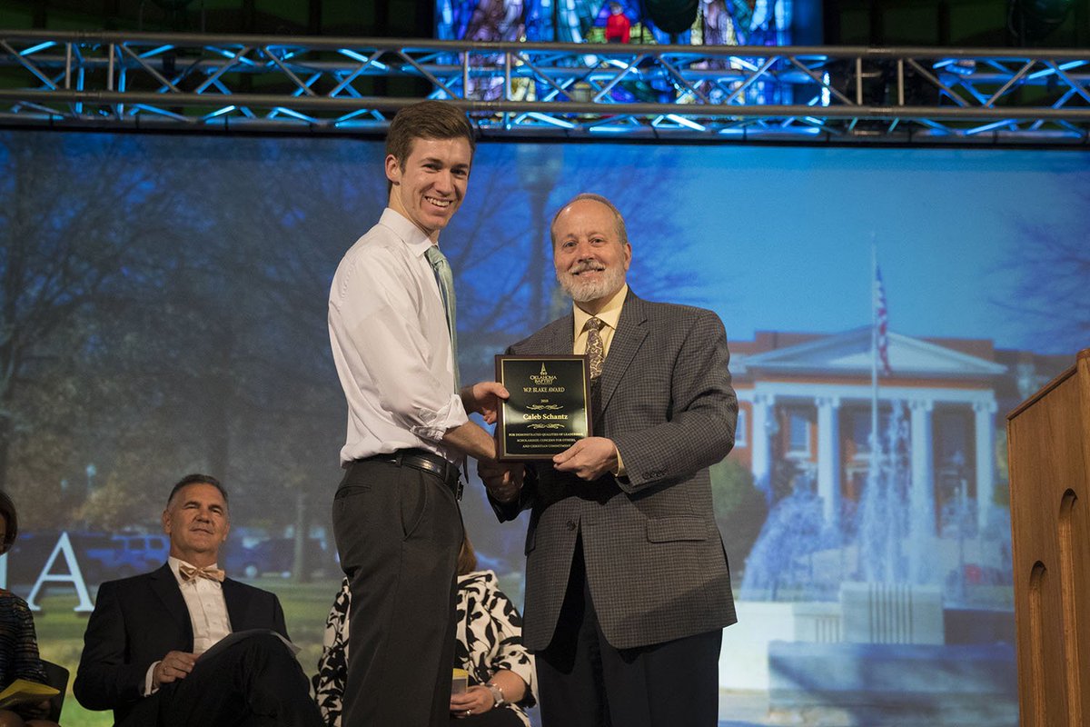 obunews's tweet photo. OBU recognized outstanding students during Awards Convocation, with seniors Caleb Schantz and Haylee Belcher receiving the highest awards given. Please join us in congratulation our students! https://t.co/eJ8n04dhhg https://t.co/2JjzAKSudJ