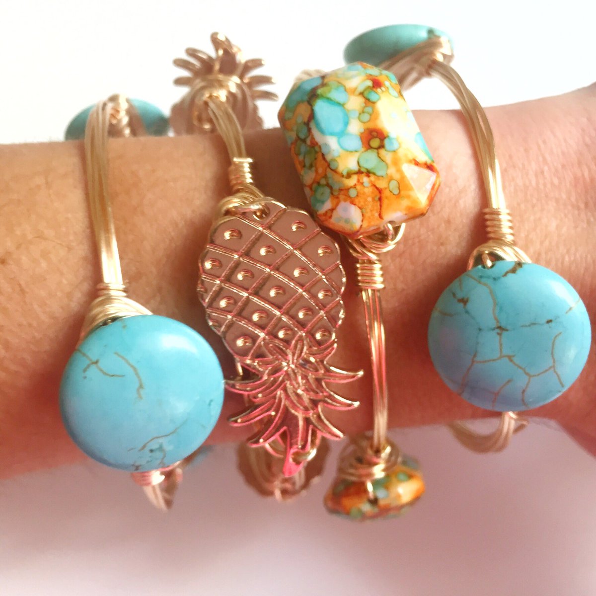 immeasurablymo's tweet photo. Our pineapple bangle is back! Shop it now for 20% off with code mothersday2018. https://t.co/9TcmQncOaj #jewelrysale #etsysale #etsychaching #etsyhandmade #Epiconetsy #etsymntt #handmadelove #HandmadeHour #giftideas #handmadegifts https://t.co/RaTH7NrlUO