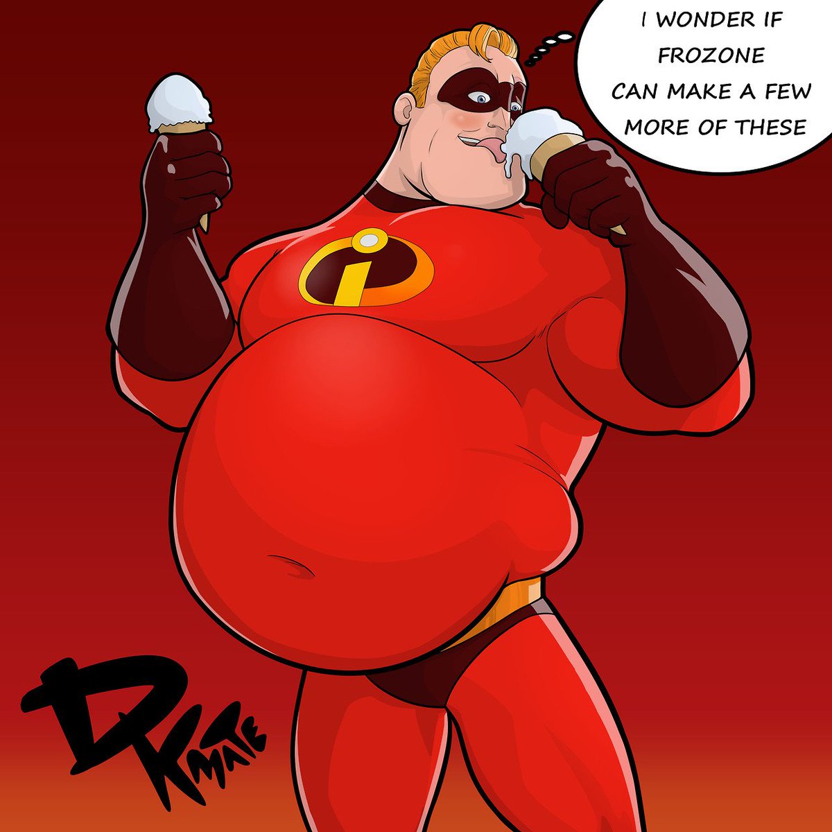 from. #mrincredible. #weightgain. #fanart. #fat. 
