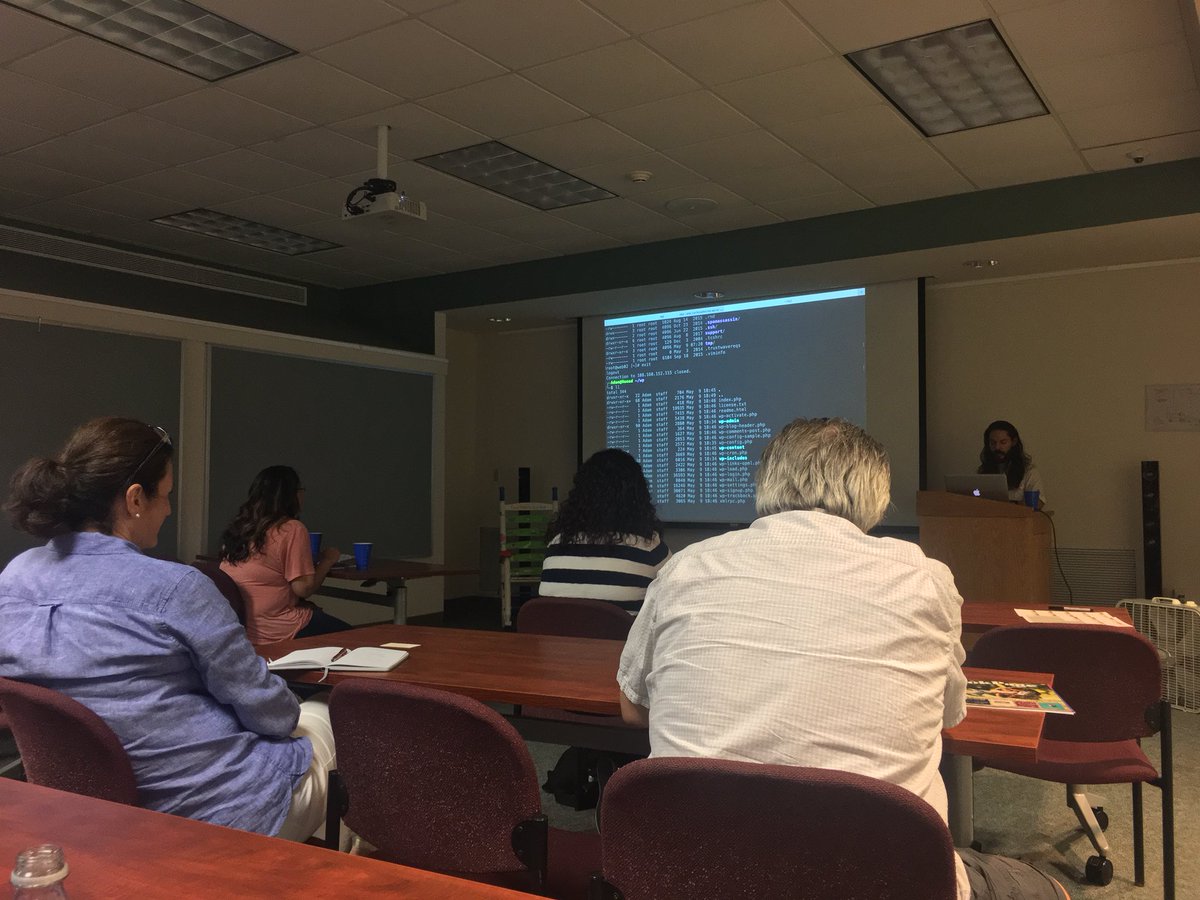 At #WPChs user group meeting watching a great demo of WP-CLI. And there is WP birthday cake! #wp #wordpress <a href="/wpCHS/">WordPress Charleston</a>