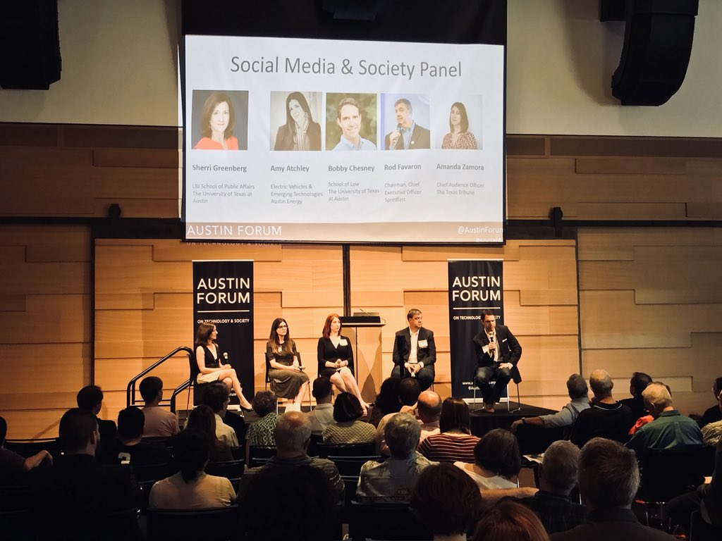 NovaPursuits's tweet photo. “Privacy is your responsibility too, not just Facebook” Thank you to the @AustinForum and all the panelists for this thought-provoking discussion on social media and privacy @rodfav @amzam @BobbyChesney @srgreenberg @AmyAtchleyMusic https://t.co/Glwrd83CyF