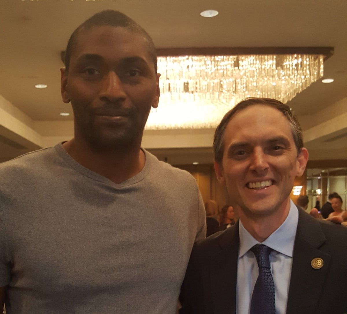 Congratulations to all of the recipients honored at the #TCSPP #MentalHealthHeroes Awards Reception: Kim Bunnell, Drs. William & Debbie Covino, Dr. Peyman Raoofi, & NBA Champ @MettaWorldPeace! @GradPsychology!