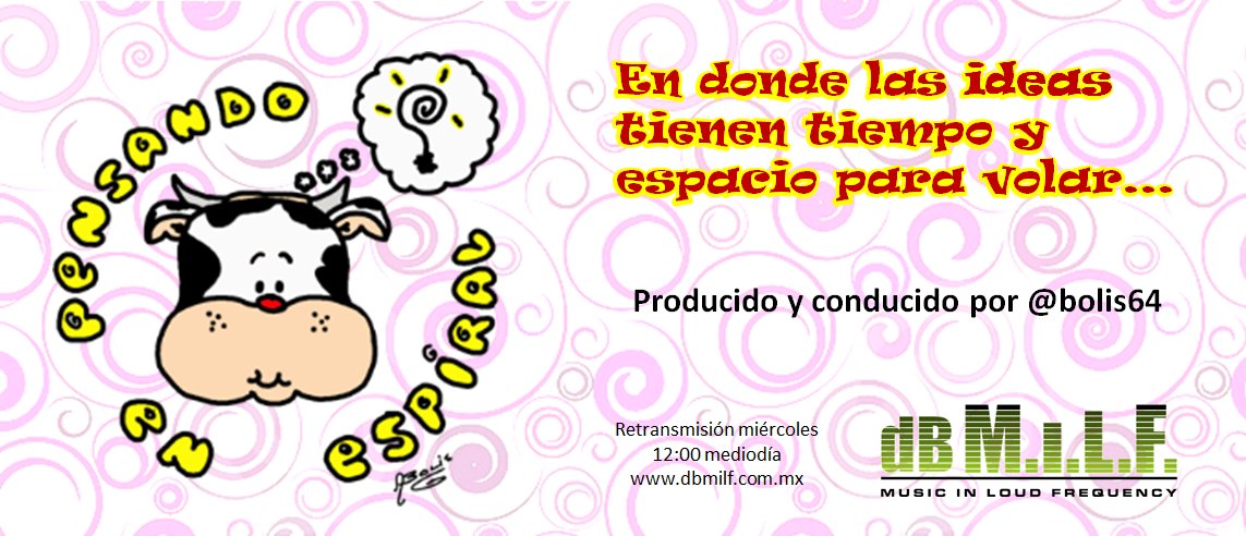 laculebrarock's tweet photo. #PensandoEnEspiral by bolis64 donde las #ideas tienen tiempo y espacio para volar #miercoles 12:00 https://t.co/SVF3UjjG8j