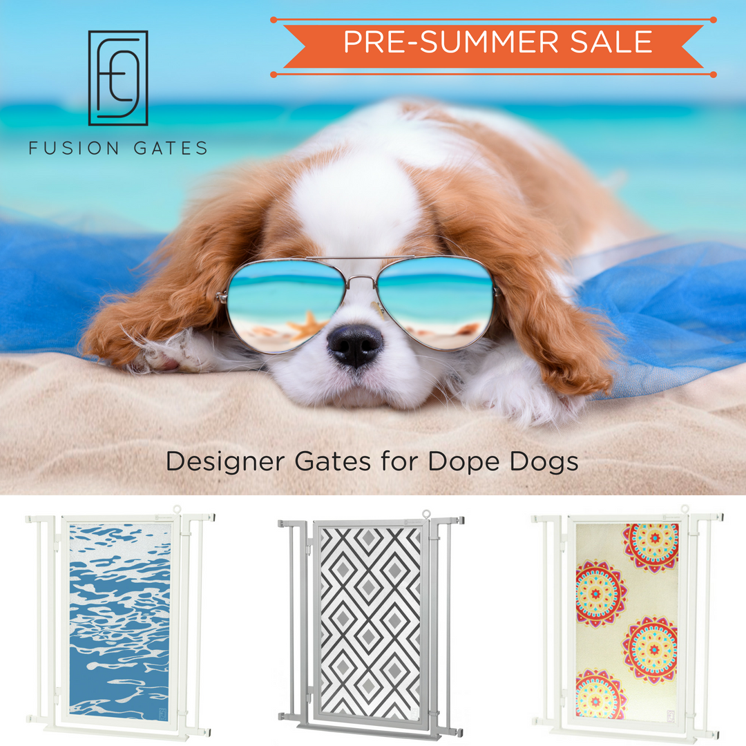 Summer is coming and so is the sand! Be prepared. Save $40 now on any #doggate or #babygate using code SUNFUN18. #DogDays #babysafety #summerdecor #interiordesignideas