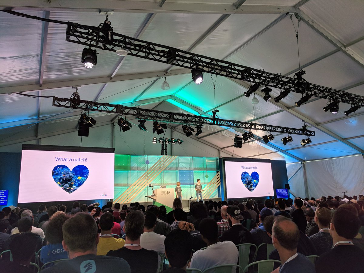 <a href="/AlchemySki/">Emily Shack</a> <a href="/bouncingsheep/">Emily Fortuna</a> My mind is swimming from the flood of content in your #io #flutter talk.  It's nice that you built an app with a porpoise and not just a shell of one!