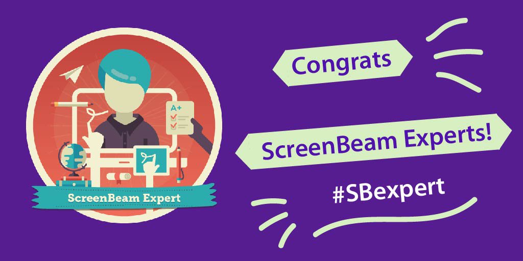 ScreenBeam's tweet photo. Congrats to our first group of ScreenBeam Experts! Well deserved! @ArcherJoe @tolleya @sethfewell @SinghNBCT @aliricciotti @mendi_camacho @peckwilliams @vendi55 @HTZfan @mspaperless @assistivetek @jessxbo @DunbarATE @mguhlin @JennMorganSTS @TechJeff09 @dprindle #SBexpert https://t.co/7YDD59kKN1