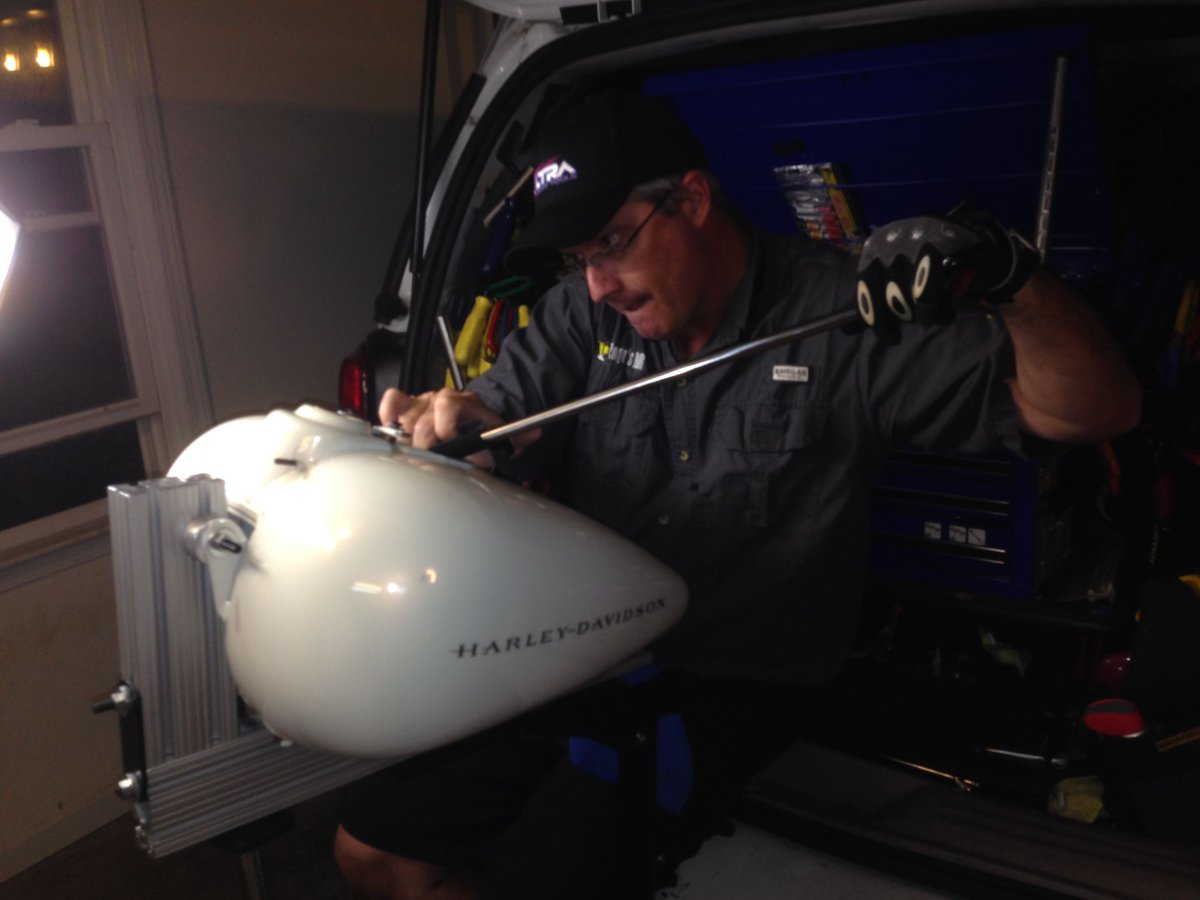 #MotorcycleRepair for #Dents is possible using the #PaintlessDentRepair system. Call 404-620-1535 DingosPDR.com #Atlanta <a href="/DingosPDR/">Dingo’s PDR, Inc.</a>