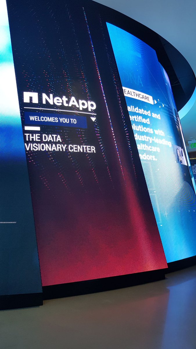 techstringy's tweet image. Checking out the very impressive @NetApp data visionary centre in Sunnyvale been a fascinating day here hearing about strategy and the direction of the industry and the investment they&apos;ve made in this centre highlights a company confident in thier direction and future #NetAppDVC