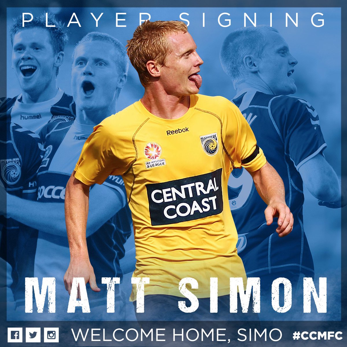 CCMariners's tweet photo. Welcome home, Matty! ✍🏻

Matt Simon makes Mariners return 🗣️ https://t.co/Gzr2Ca1N3s 

#CCMFC #ALeague https://t.co/XXwbxNdexW