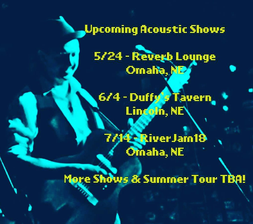 Stonebellyband's tweet photo. Upcoming Acoustic Shows...
5/24 @reverb_lounge - #Omaha
6/4 @duffystavern - #Lincoln
7/14 #RiverJam18 - Omaha
#Nebraska #Rock #Soul #Blues #reggae #singersongwriter #troubadour https://t.co/sxAIX4hnQY