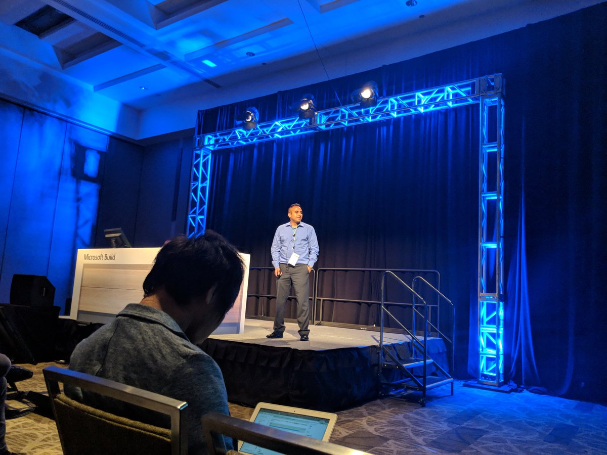 ymarni's tweet photo. #VikasVennavali from #StarbucksTechnology sharing the #Azure #serverless journey, challenges and insights @MicrosoftBuild #msbuild #Azure #MSBuild2018 #AzureFunctions https://t.co/hYAvXRtDek