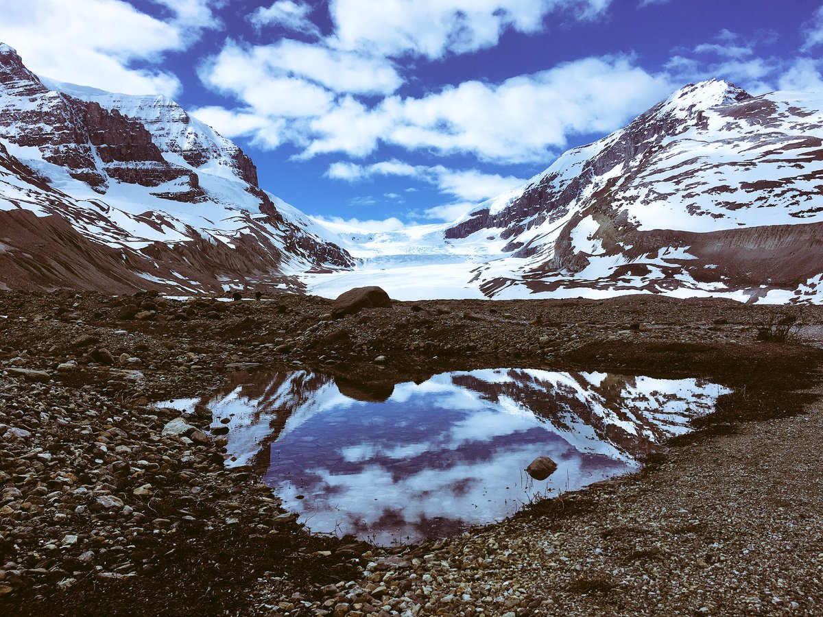Beautiful sights in #JasperNationalPark, like this one of the #athabascaglacier!😍