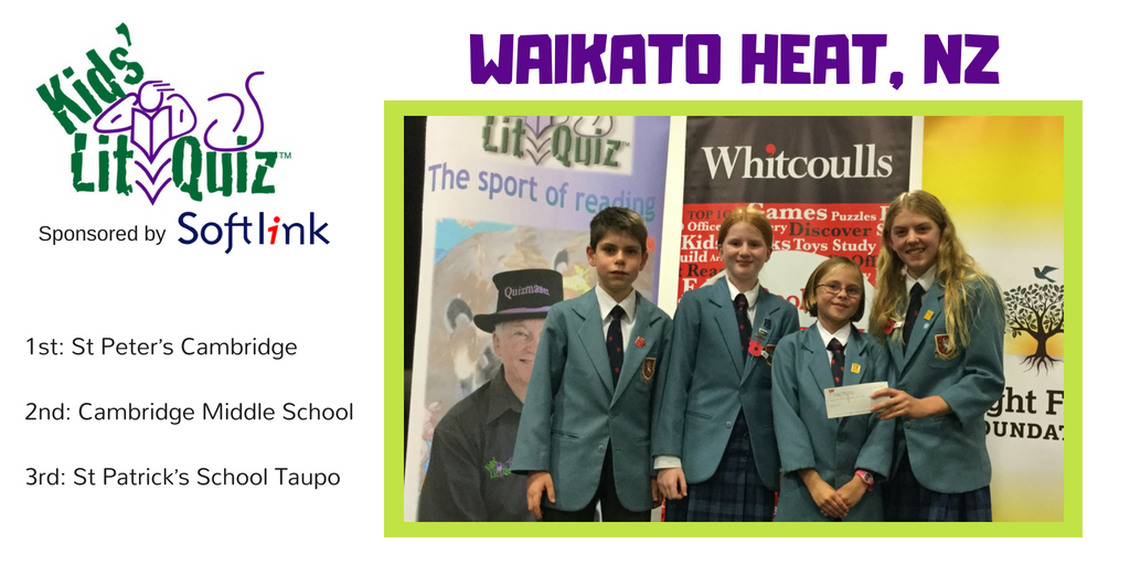 Congratulations to the most recent #KidsLitQuiz NZ heat winners and runners-up <a href="/stpetersnz/">St Peter's Cambridge</a>, #CambridgeMiddleSchool, and #StPatricksSchoolTaupo Well done everyone!