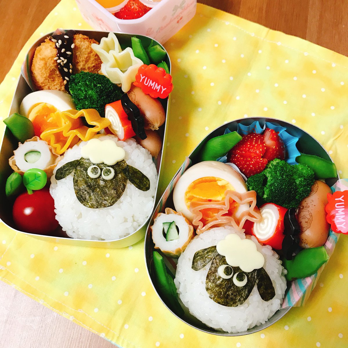 おぐらバター No Twitter お弁当の日 ひつじのショーン お弁当 キャラ弁 幼稚園お弁当 ひつじのショーン お弁当の日 お弁当記録