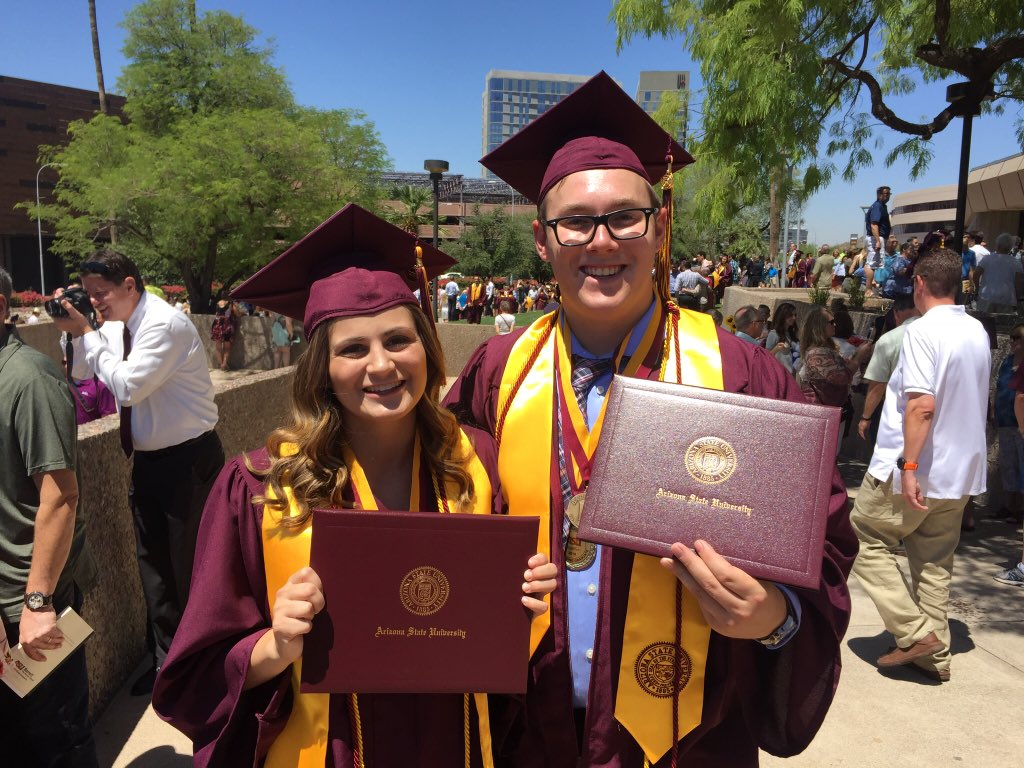 So proud of you Jack &amp; Breydan!  We wish you the best. Mom, Dad, and Benji #ASUGrad #IraIraIra