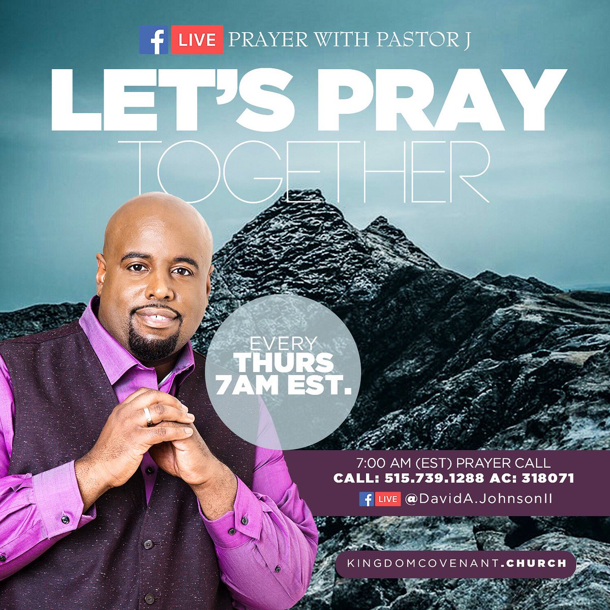 KCC_Detroit's tweet photo. Tomorrow morning at 7am EST we’ll be praying together! Tag someone and invite them to join us! Dial In: 515-739-1288 or tune in on fb live @davidajohnsonii #ThursdayPrayerCall #WithPastorJ #KCCDetroit #Miracles #Signs #Wonders #PowerInAgreement https://t.co/tGkzDWpzrl