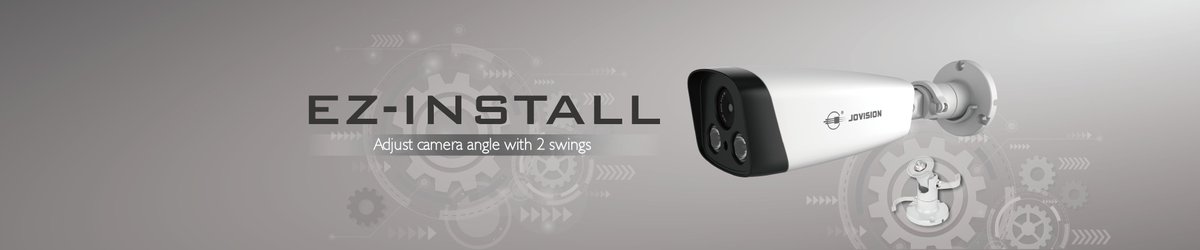 Jovision's EZ-Install Series IP Cameras
"Adjust camera angle with two swings"
#jovision #ez_install #starlight #ipc #cctv #easy_install #bracket #cloudsee #installation_easy