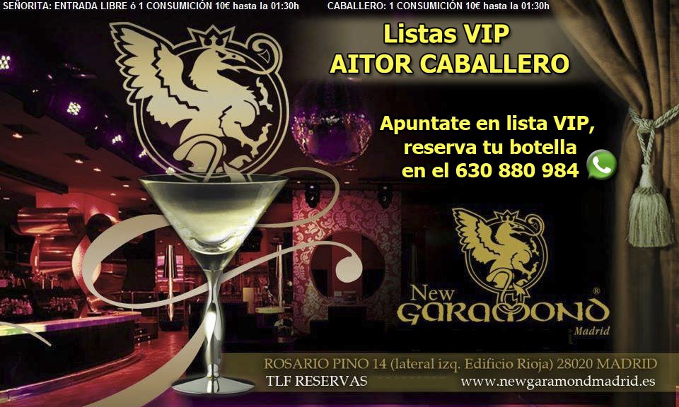 listasVIPgratis's tweet image. ★NEW GARAMOND★Miercoles,Jueves,viernes y sábado★Chicas GRATIS+copa chicos 1x10★Reservados desde 100€★Apuntate en lista 630 880 984  WhatsApp