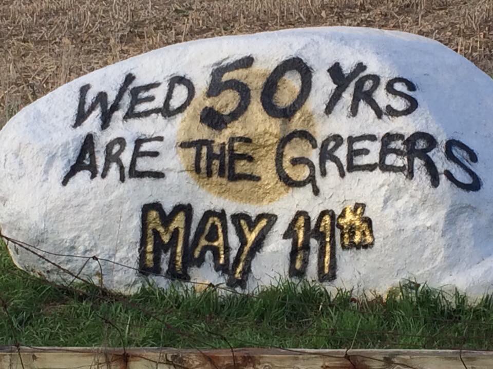 I trespassed and vandalized a large rock for my parents golden anniversary...AND made it rhyme.
It's the thought that counts, right?
#1968 #goldenanniversary
