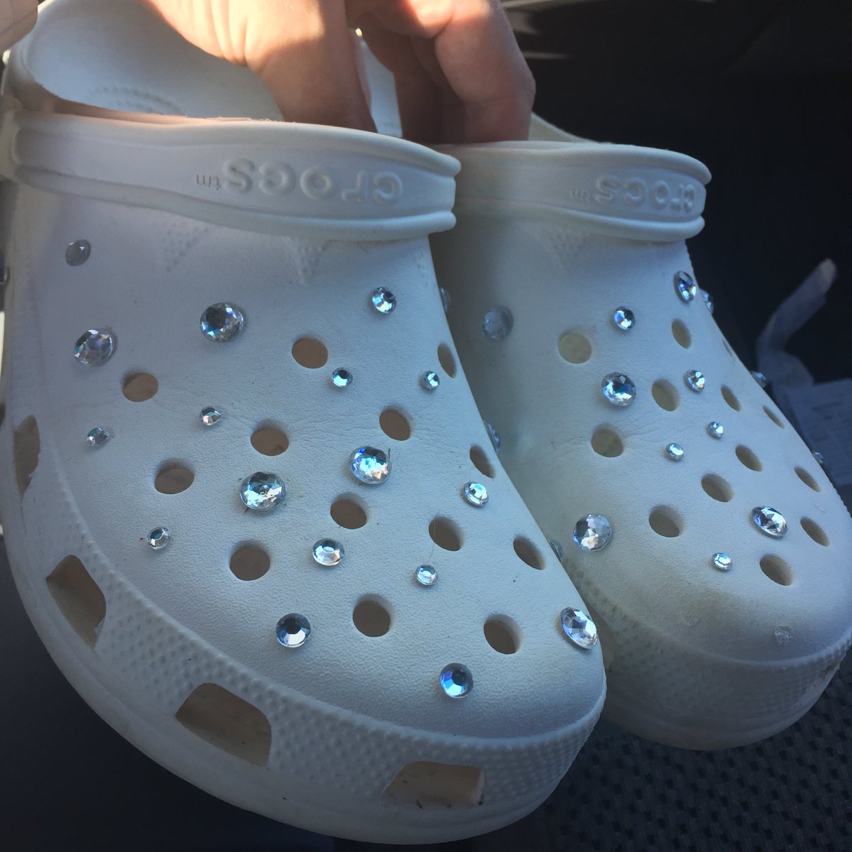 sparkly wedding crocs