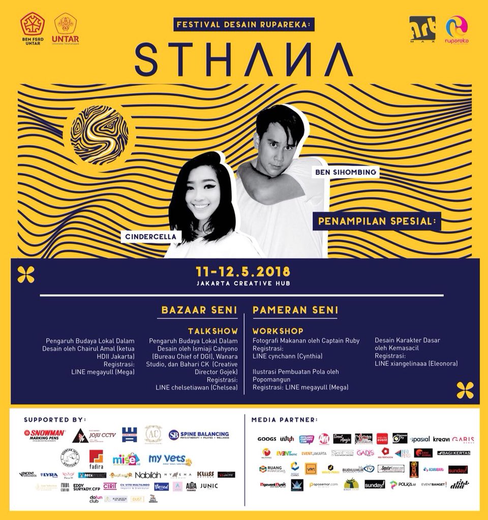 papasemar's tweet photo. Festival Desain 2018
Rupareka : STHANA
@rupa_reka
11-12 Mei 2018
Jakarta creative hub https://t.co/WgyRTttnOI