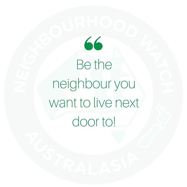 NHWAustralasia's tweet image. What kind of neighbourhood do you want? It all starts with us.
.
Are you the kind of neighbour you would like to have? Food for thought from your friends at Neighbourhood Watch Australasia. buff.ly/2InERy5
#bethechangetakethechallenge #safertogether