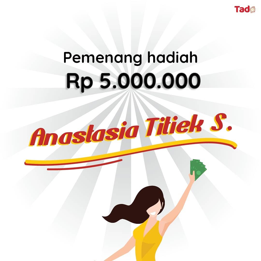 tadolive_id's tweet photo. Dan yang terakhir...
🎊 PEMENANG 5 JUTA RUPIAH 🎊

SELAMAT!!! https://t.co/HKBuWpH4t3