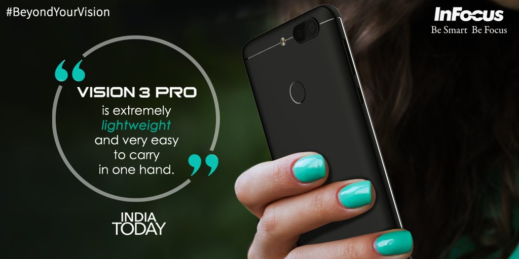 InFocus_IN's tweet image. Full marks to #InFocusVision3Pro from
@IndiaToday for being feather light and great for
one-handed usage thanks to its 18:9 screen ratio!
#BeyondYourVision #Vision3ProReview