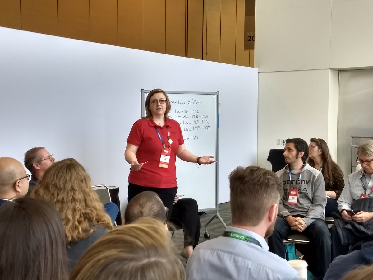 heidiheidiheidi's tweet image. Allison Matlack @allisonsm7 spoke about generations in the workplace today #TheOpenOrg #RedHatSummit