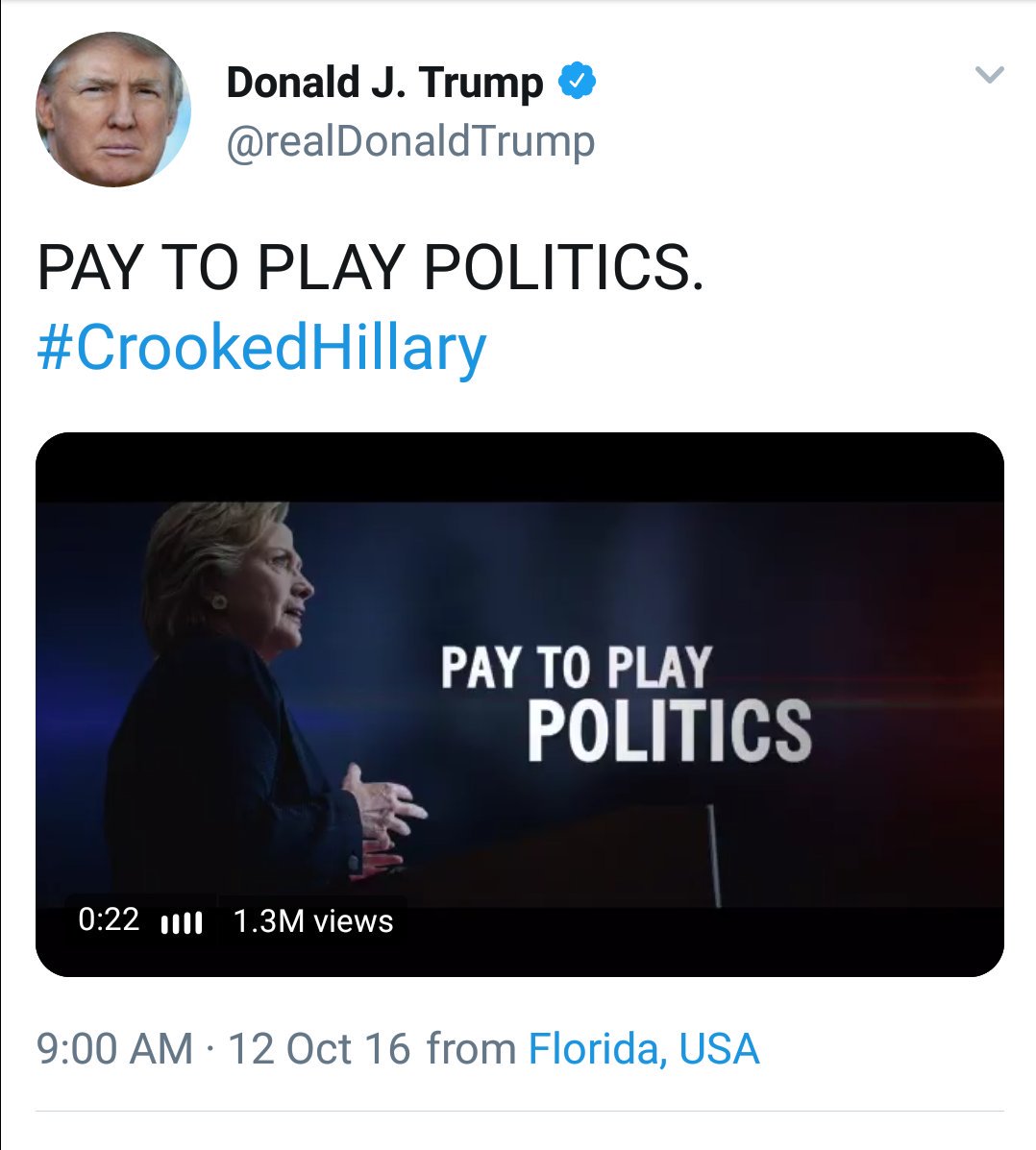 jules91062's tweet photo. @ProudResister @ATT There's a #TrumpTweet for every occasion...#Hypocrisy #TrumpPayForPlay https://t.co/kRg1nHER4e