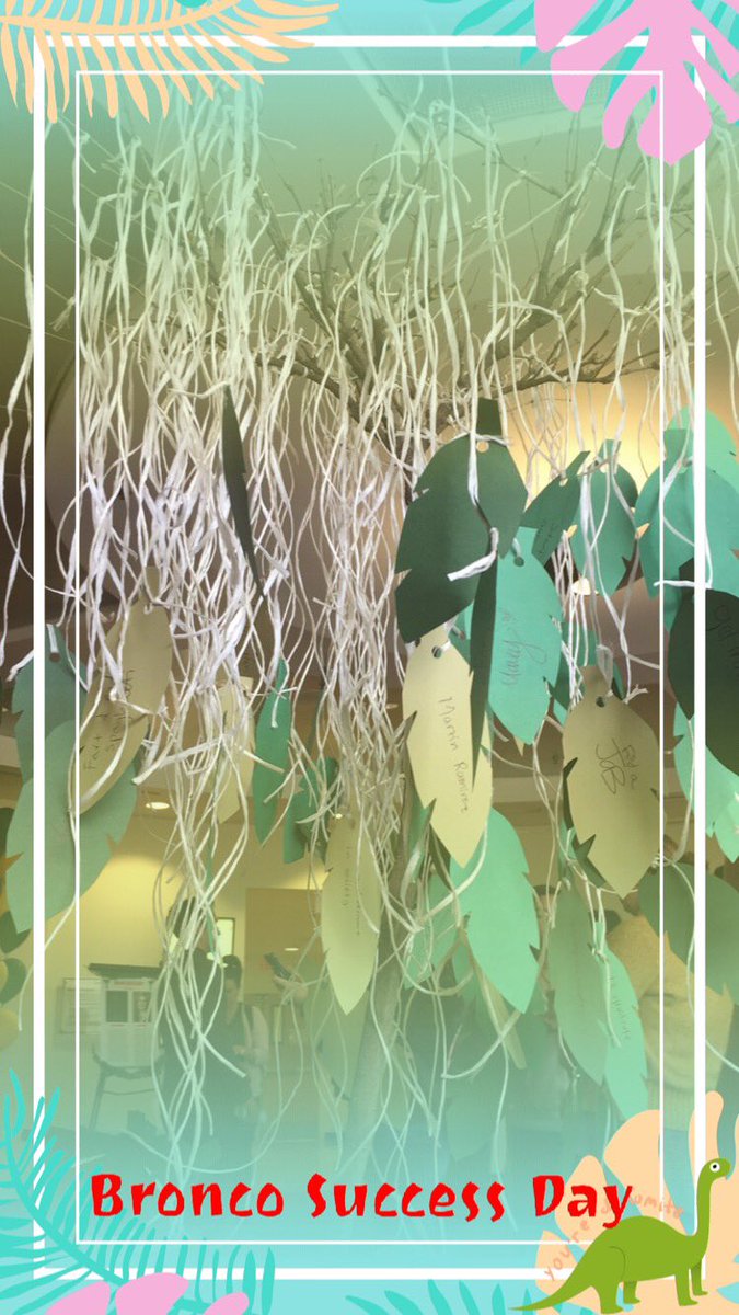 BroncoSuccess18's tweet photo. Come fill out our aspiration tree at #BroncoSuccessDay 🦖🐴 Also make sure to use our geofilter on Snapchat! #SurvivingtoThriving #comdepartment https://t.co/w5npSIIai6