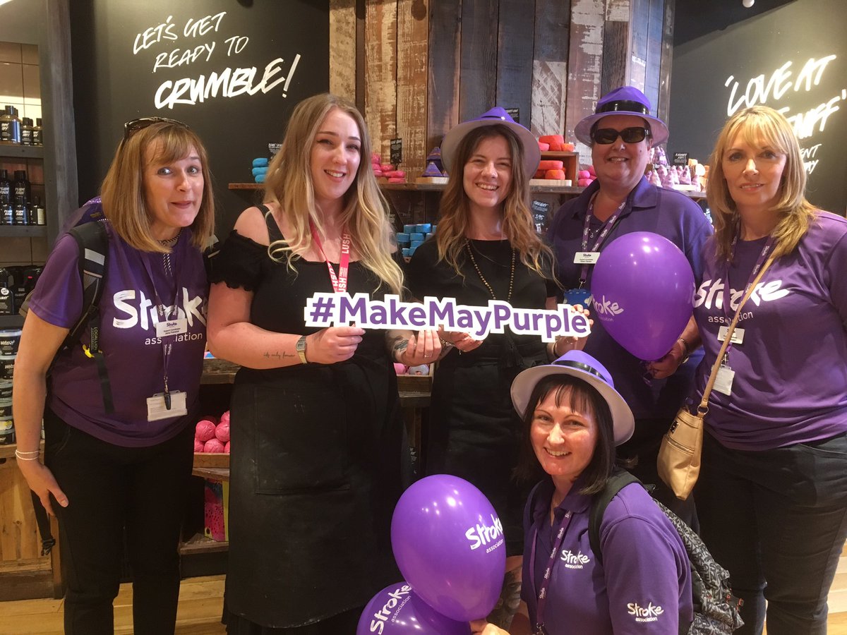 katdaz01's tweet photo. Give a follow to @BindiPatel89 @KarDav12 &amp; team as they turn #Chester purple for @StrokeAssocNW #MakeMayPurple brilliant idea @ChesterChron @Go_CheshireWest https://t.co/9iFjtirKDm
